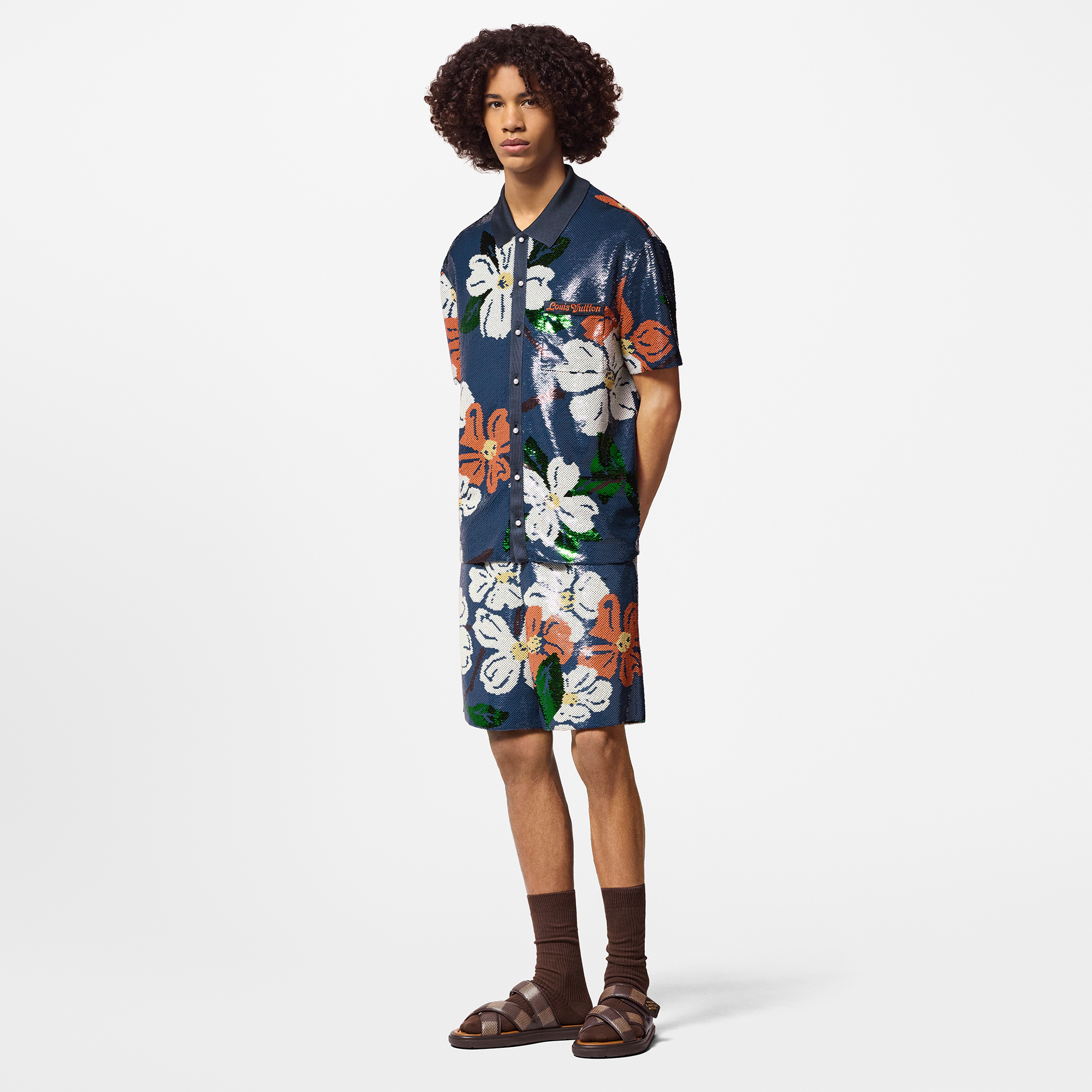 Sequin-Embroidered Short-Sleeved Shirt  in Men's Ready-to-Wear Shirts collections by Louis Vuitton (Product zoom)